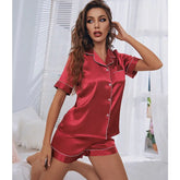 Elegant Women's Silk Satin Pajama Set - Comfy & Stylish Nightwear